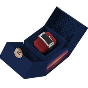 Blue double-door watch packaging box