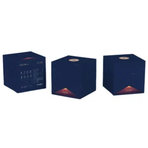 Blue double-door watch packaging box