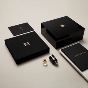 Black luxury perfume packaging box