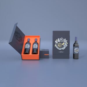 Elegant Double Bottle Wine Packaging Box