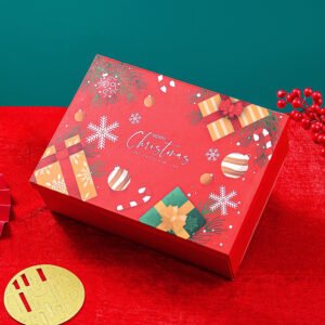 Festive Greetings Folding Christmas Gift Box