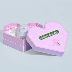 Pink Heart Shaped Christmas Gift Box